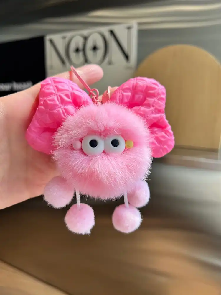 Bow-shaped Plush Car Key Chain 12 Bow-shaped Plush Car Key Chain 12