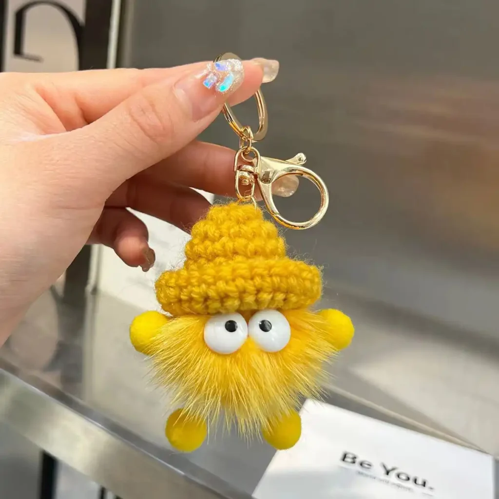 Faux Mink Fur Plush Keychain for Cars 03 Faux Mink Fur Plush Keychain for Cars 03