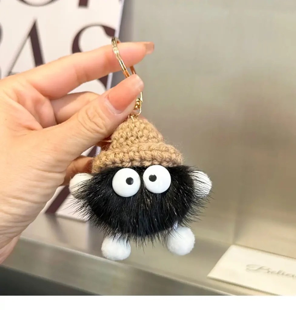 Faux Mink Fur Plush Keychain for Cars 05 Faux Mink Fur Plush Keychain for Cars 05