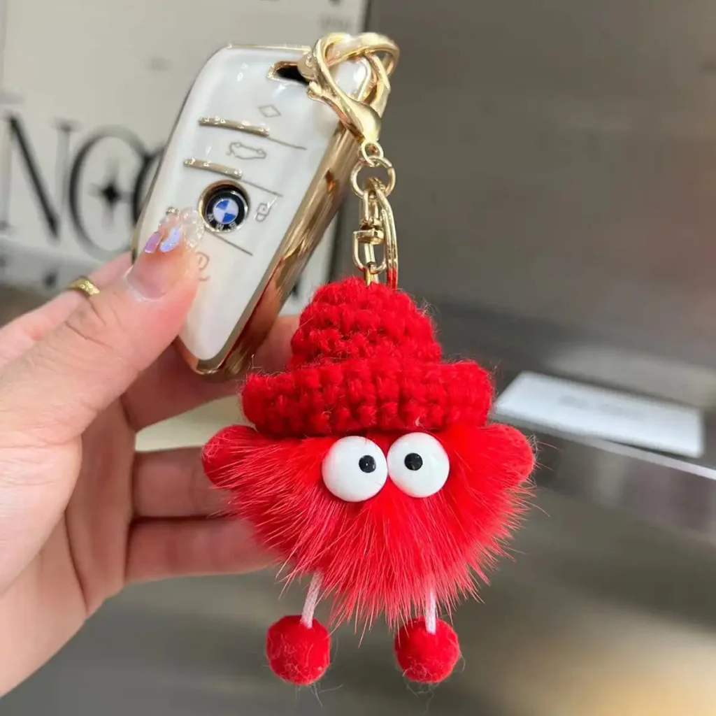 Faux Mink Fur Plush Keychain for Cars 06 Faux Mink Fur Plush Keychain for Cars 06