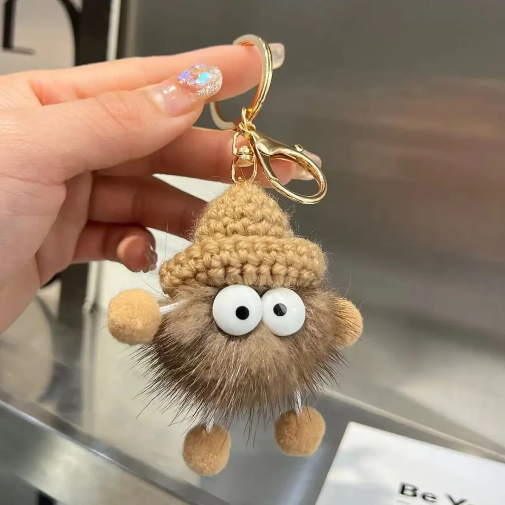 Faux Mink Fur Plush Keychain for Cars 07 Faux Mink Fur Plush Keychain for Cars 07