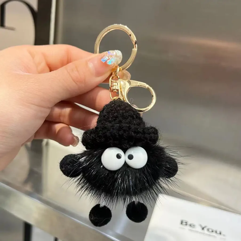 Faux Mink Fur Plush Keychain for Cars 08 Faux Mink Fur Plush Keychain for Cars 08