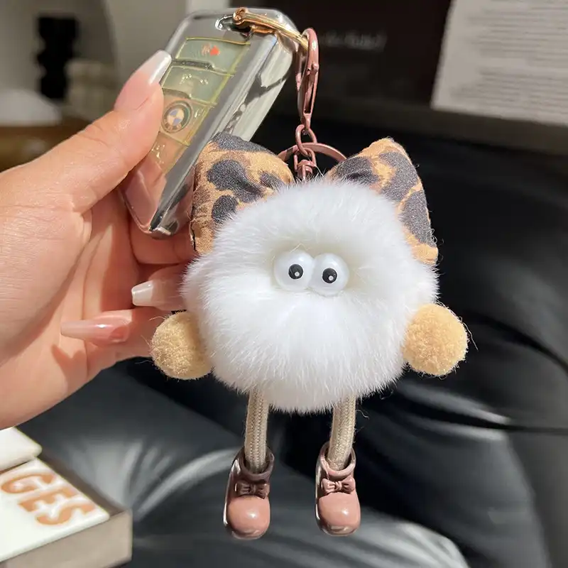 Faux Mink Rabbit Fur Car Key Chain 02 Faux Mink Rabbit Fur Car Key Chain 02