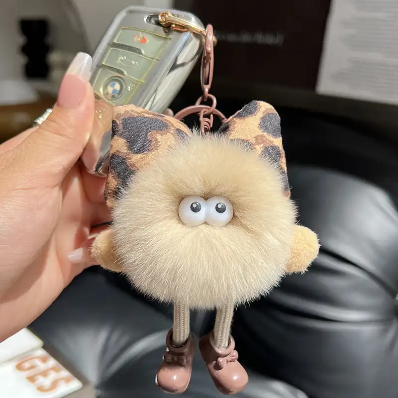 Faux Mink Rabbit Fur Car Key Chain 07 Faux Mink Rabbit Fur Car Key Chain 07