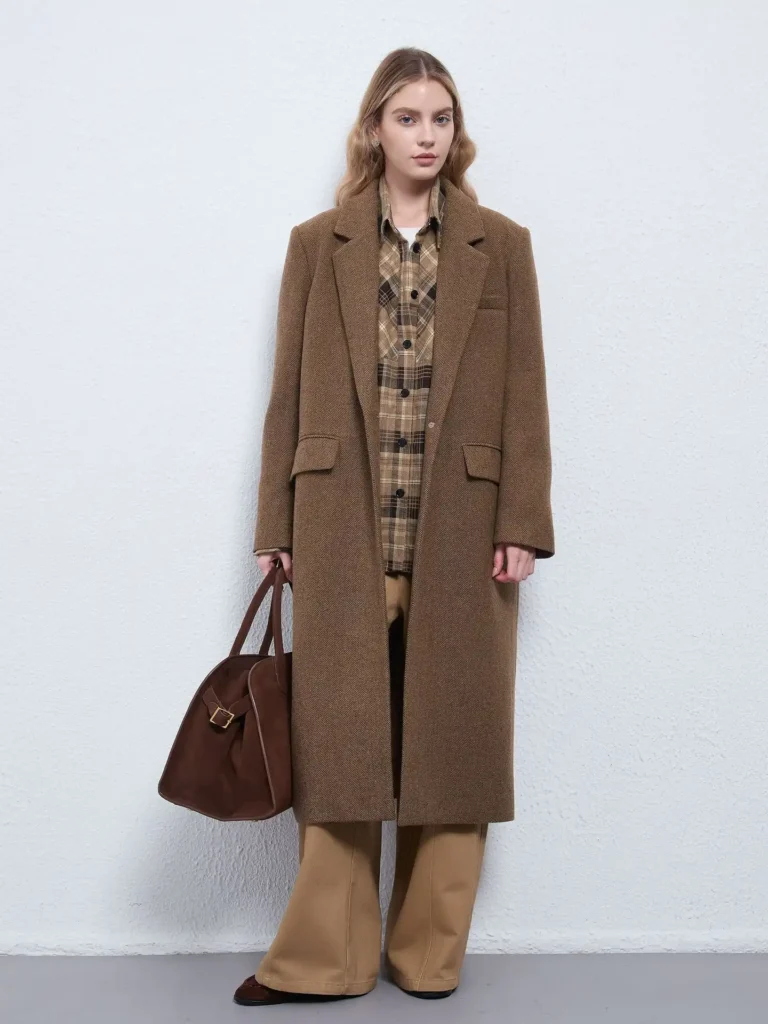 Longer Length Thickened Wool Coat for Women 02