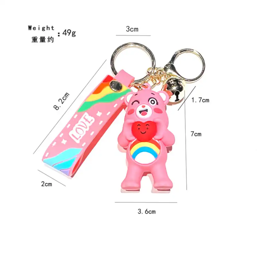 Rainbow Care Bears Keychain 02