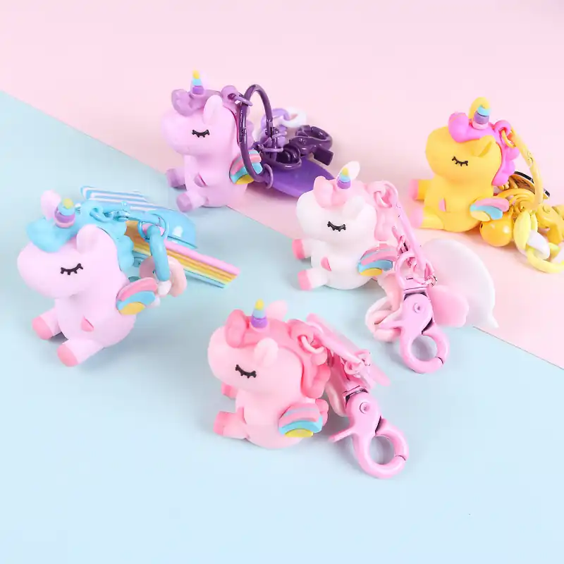 Rainbow Horse Unicorn Keychain 02