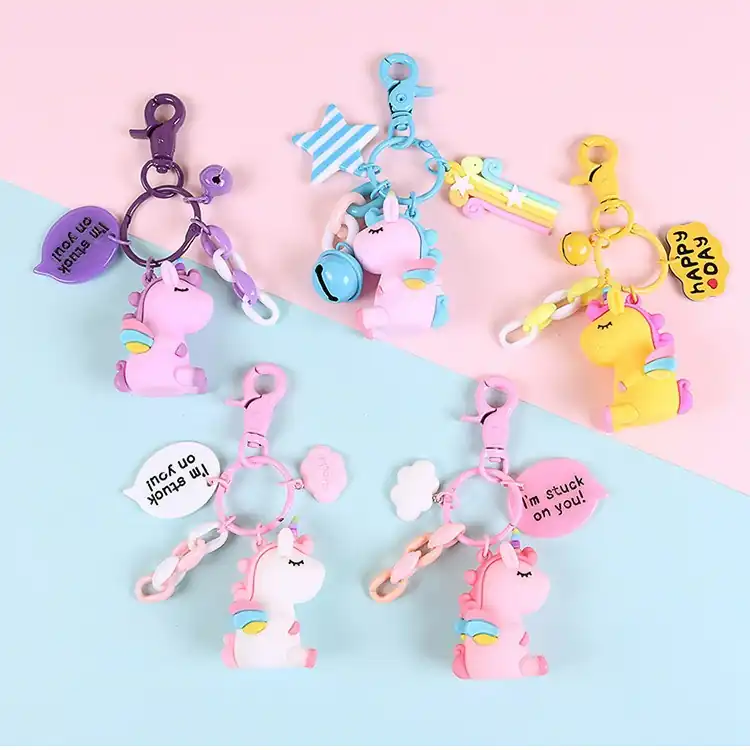 Rainbow Horse Unicorn Keychain 03