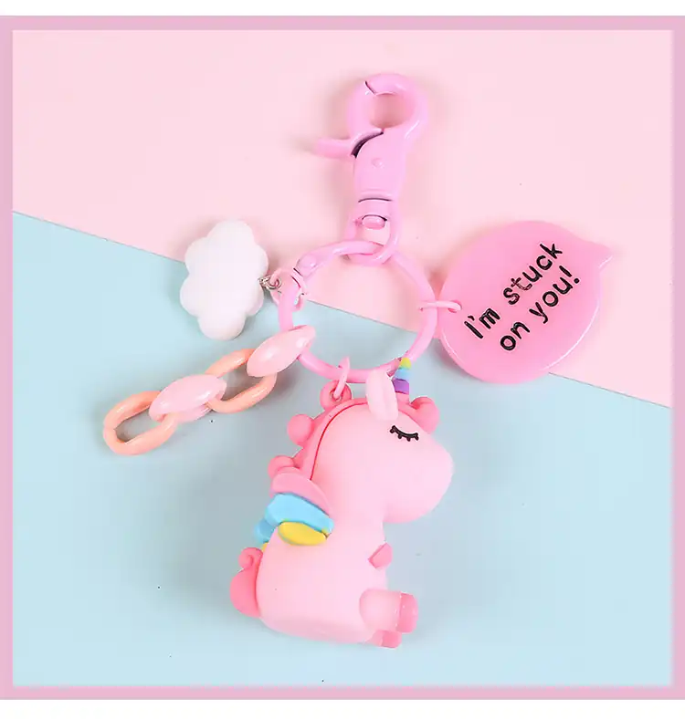 Rainbow Horse Unicorn Keychain 07