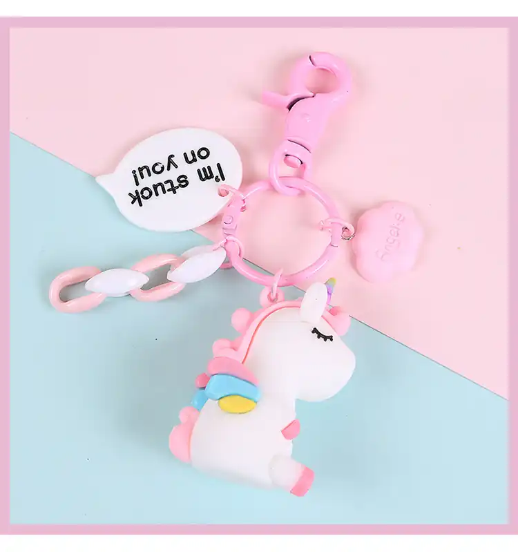 Rainbow Horse Unicorn Keychain 08