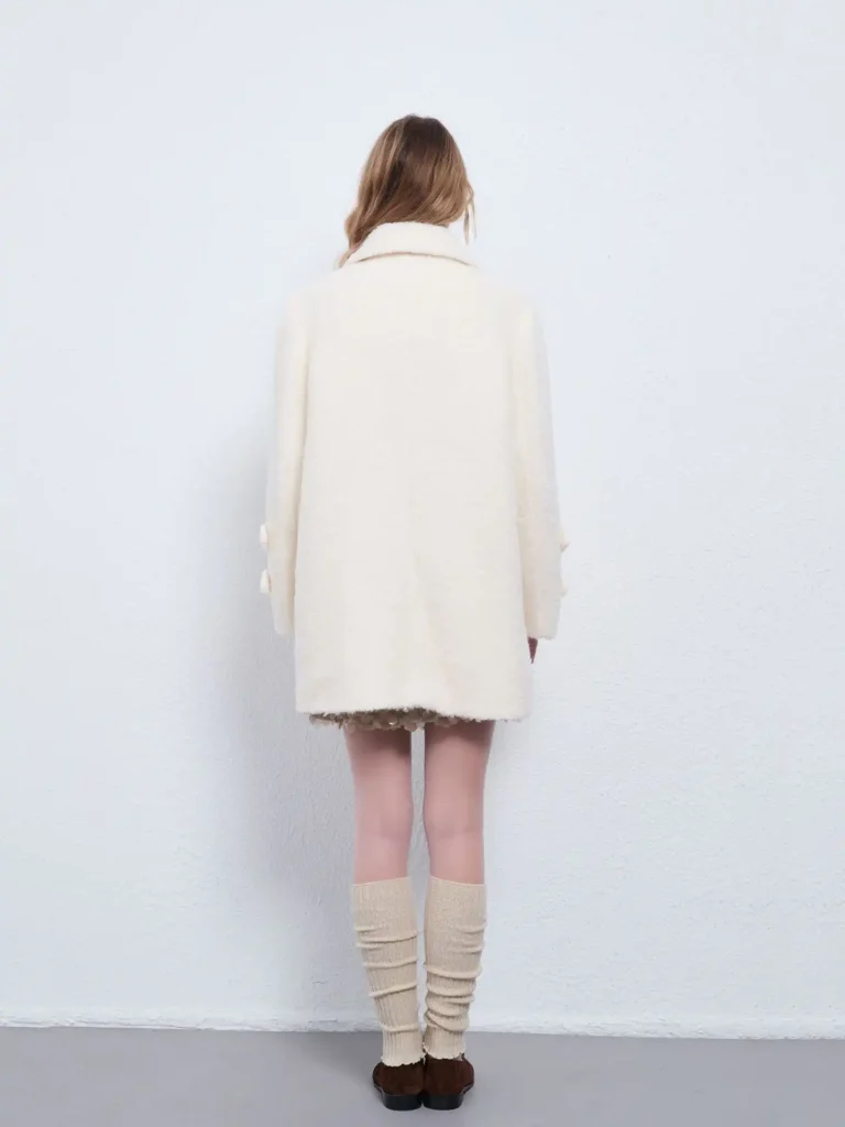 Women's Black Chanel-Style Wool Coat 01