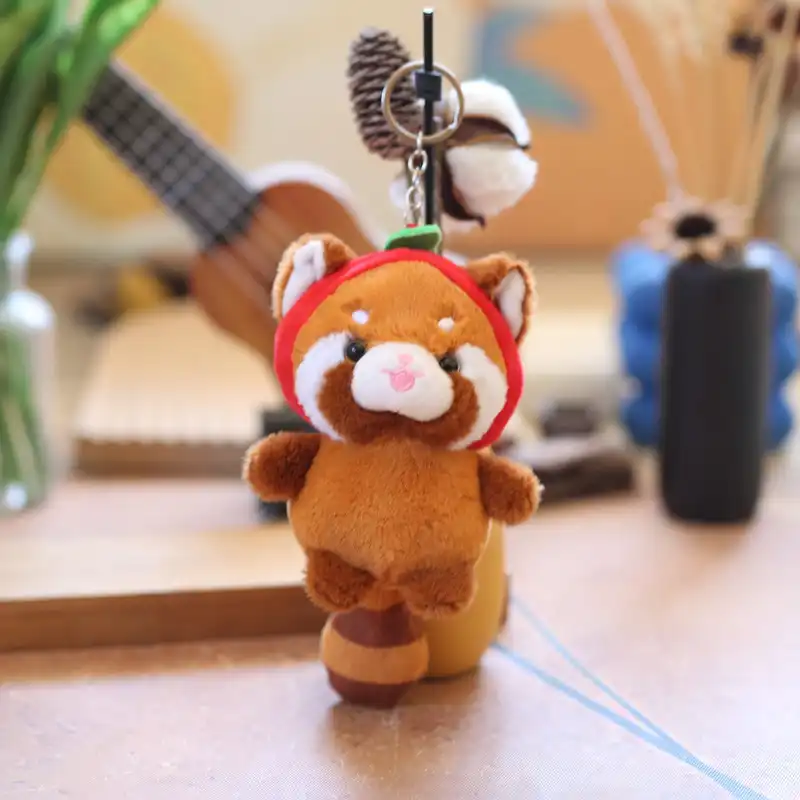 Raccoon Keychain Plush Panda Bag Charm Keychain 01