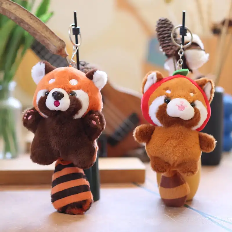Raccoon Keychain Plush Panda Bag Charm Keychain 06