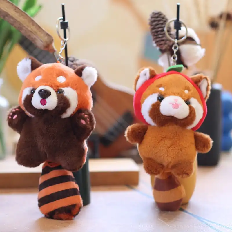 Raccoon Keychain Plush Panda Bag Charm Keychain 07