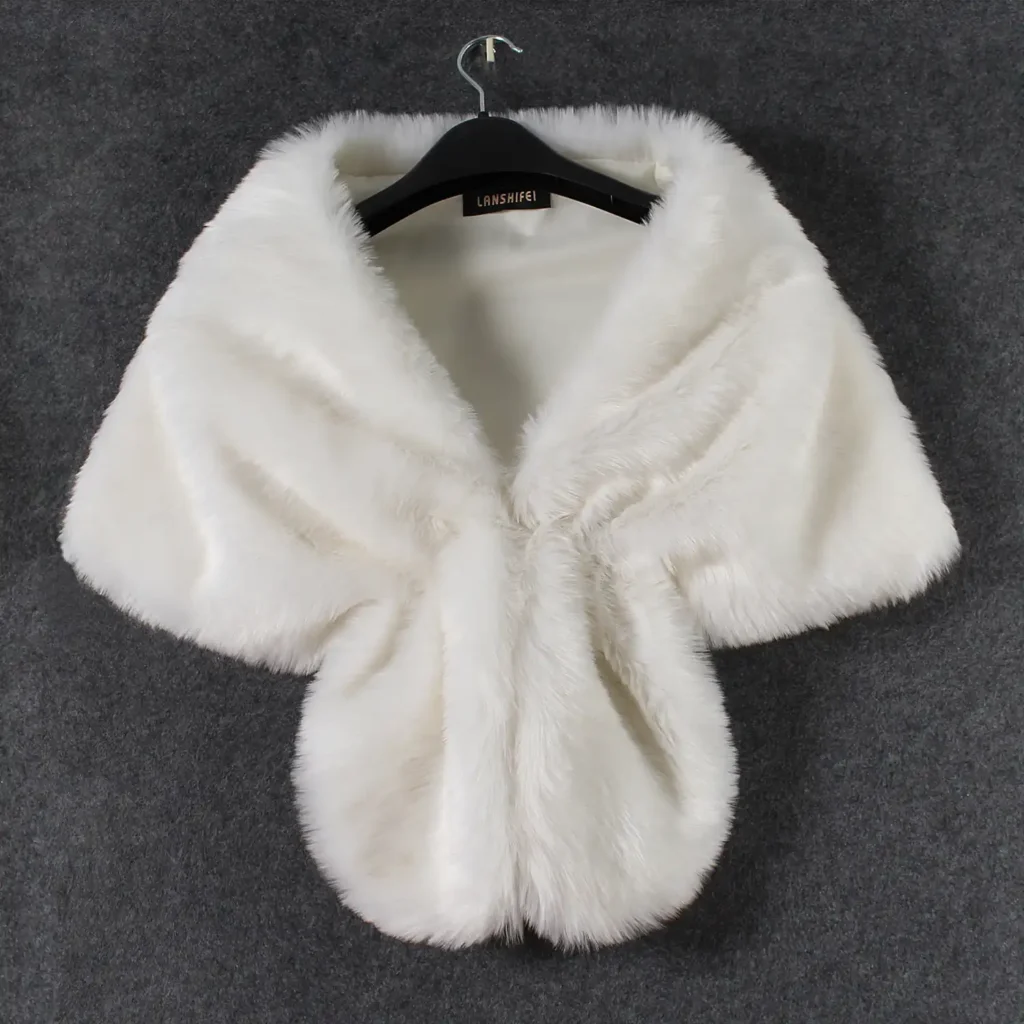 Women's Fashion Faux Fur Shawl 03