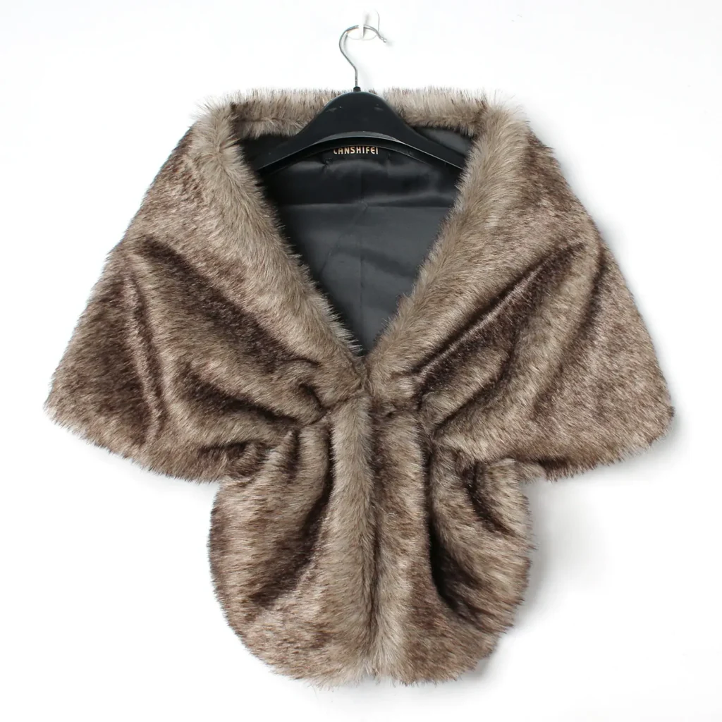 Women's Fashion Faux Fur Shawl 05