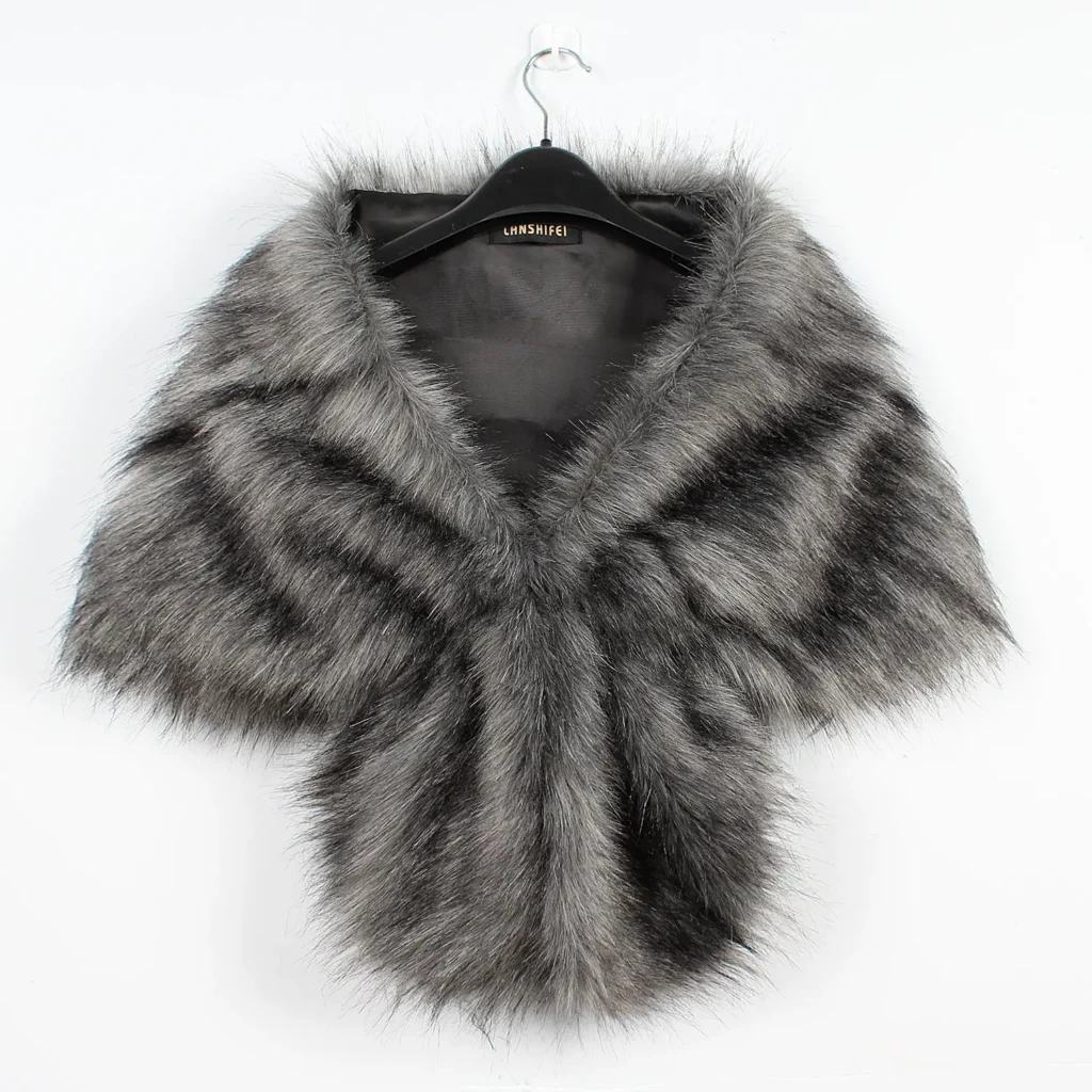 Women's Fashion Faux Fur Shawl 08