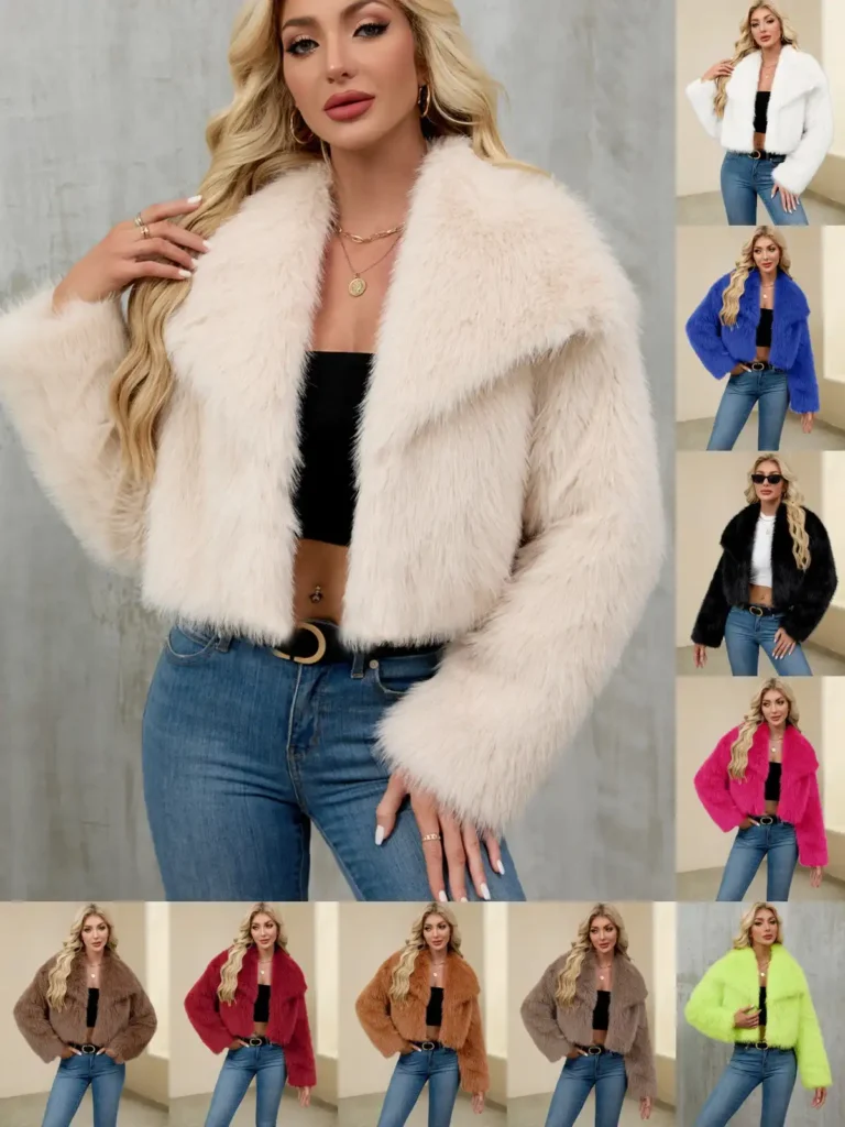 Women's Faux Fur Collar Coat 01