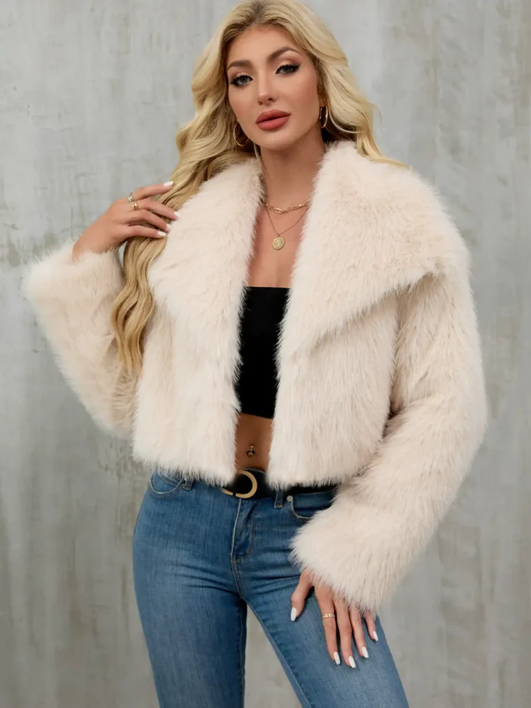 Women's Faux Fur Collar Coat 02