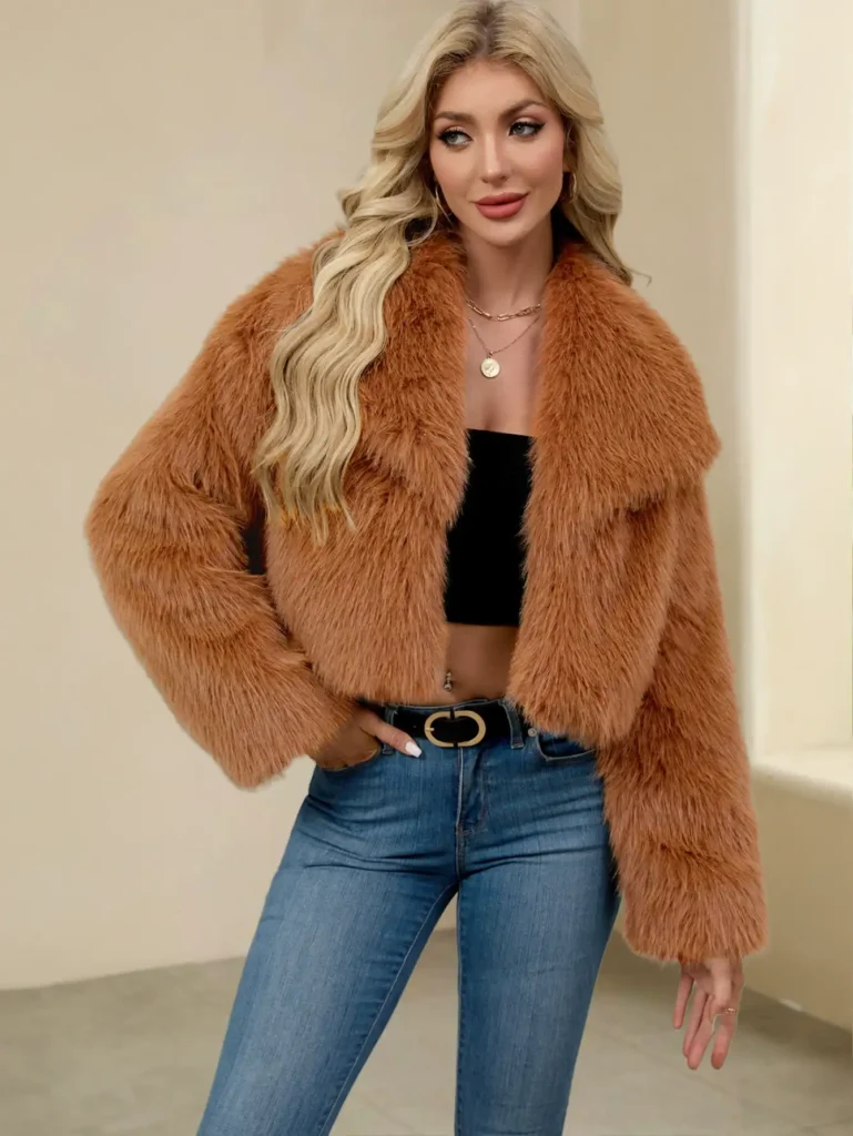 Women's Faux Fur Collar Coat 10