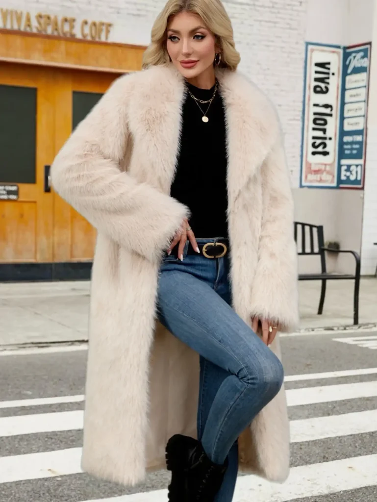 Women's Long Fox Fur Imitation Coat 07