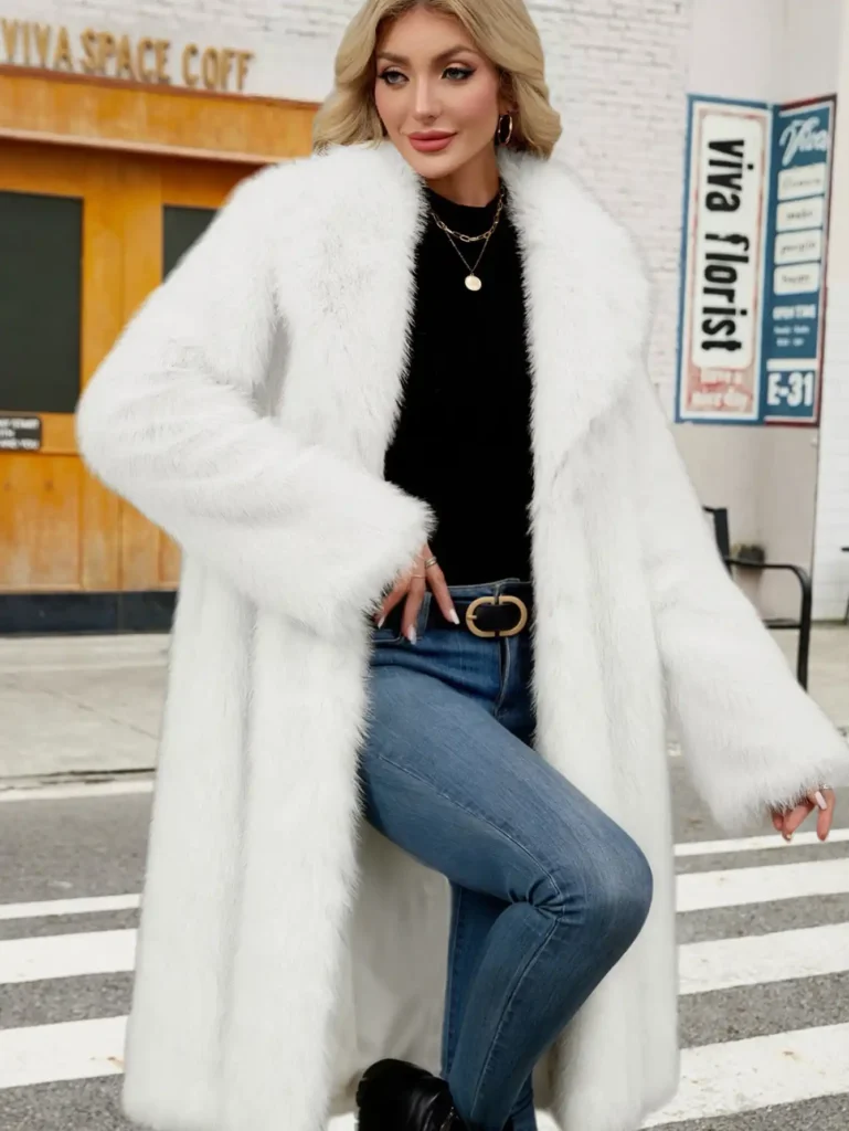 Women's Long Fox Fur Imitation Coat 09