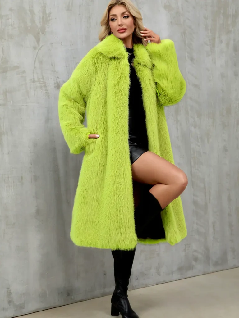 Women's Long-Length Warm Faux Fur Puffer Jacket 10