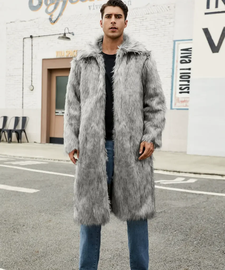 optimized_Men's Faux-Fur Collared Long Coat 14