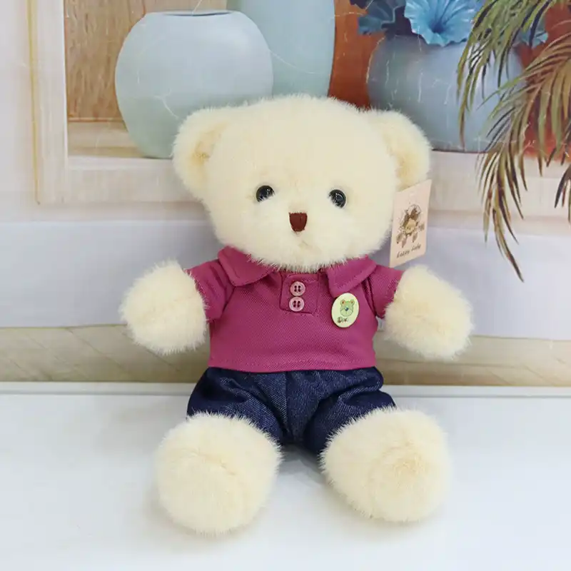 Cute Eyelid Teddy Bear Plush Toy 01