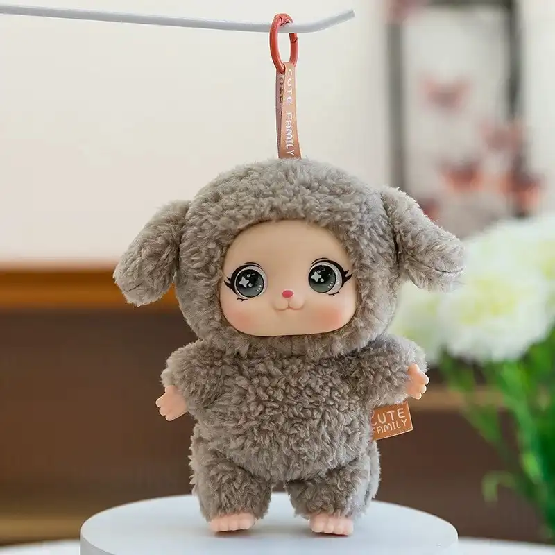 Cute Family Vinyl Rabbit Pendant Plush Toy 01