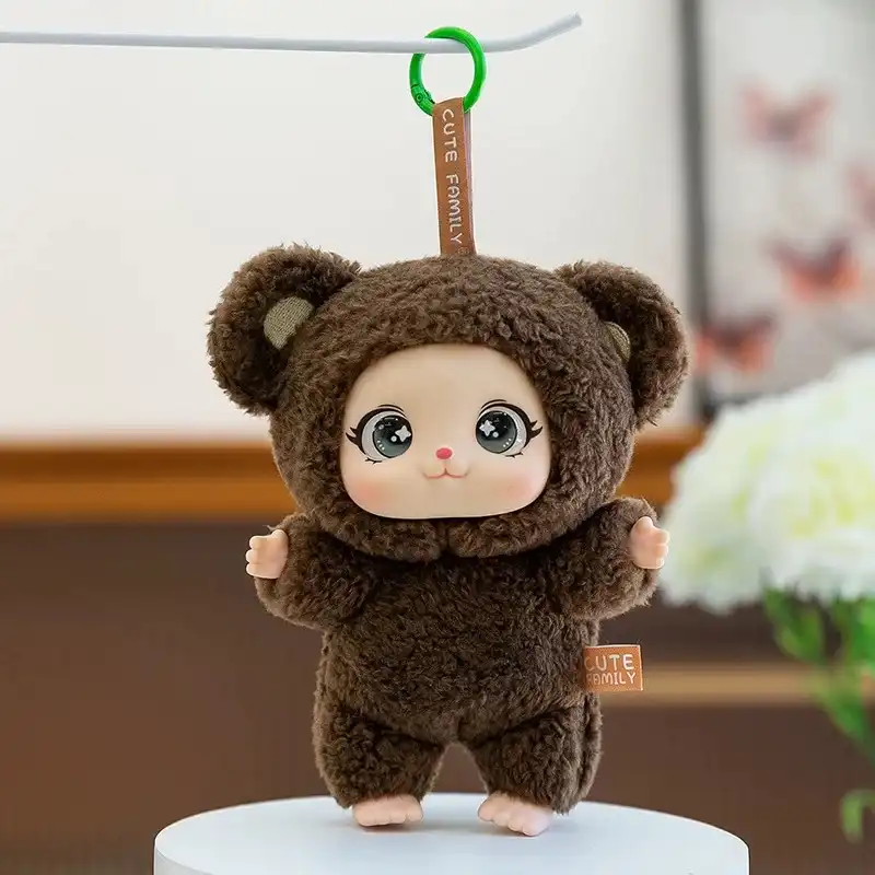 Cute Family Vinyl Rabbit Pendant Plush Toy 03