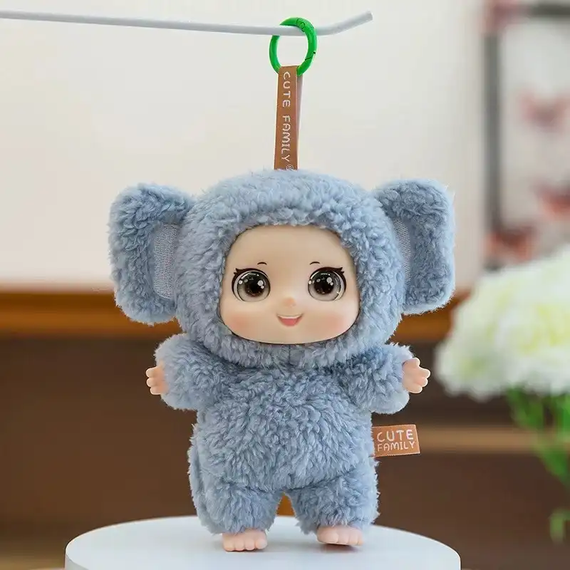 Cute Family Vinyl Rabbit Pendant Plush Toy 06