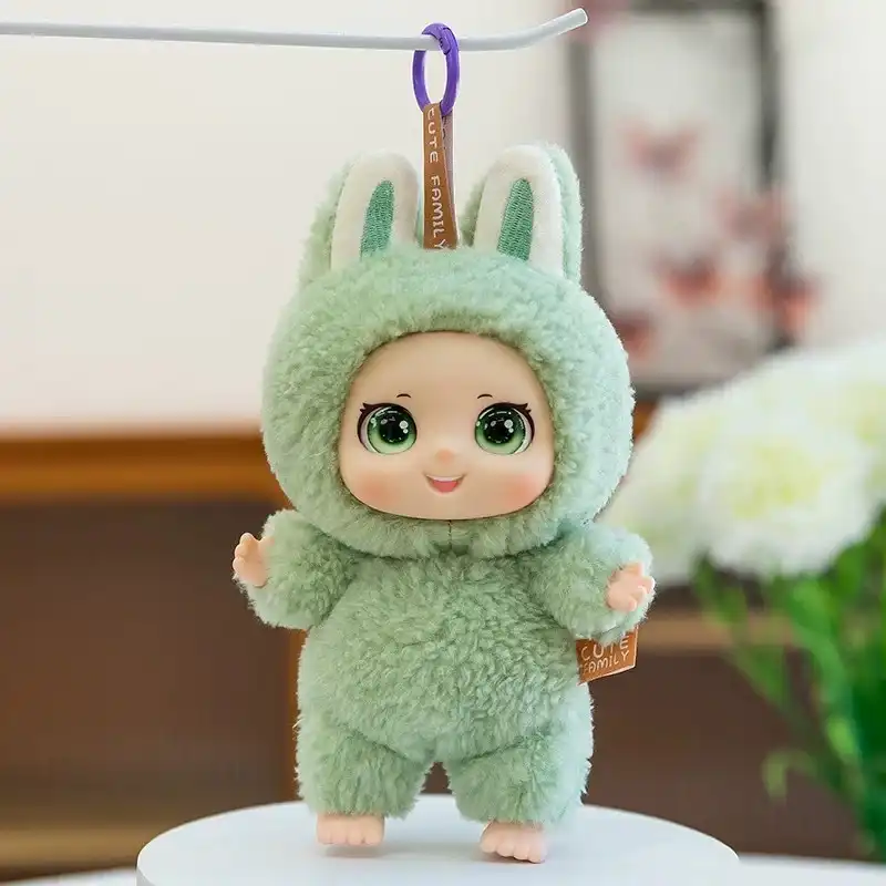 Cute Family Vinyl Rabbit Pendant Plush Toy 07