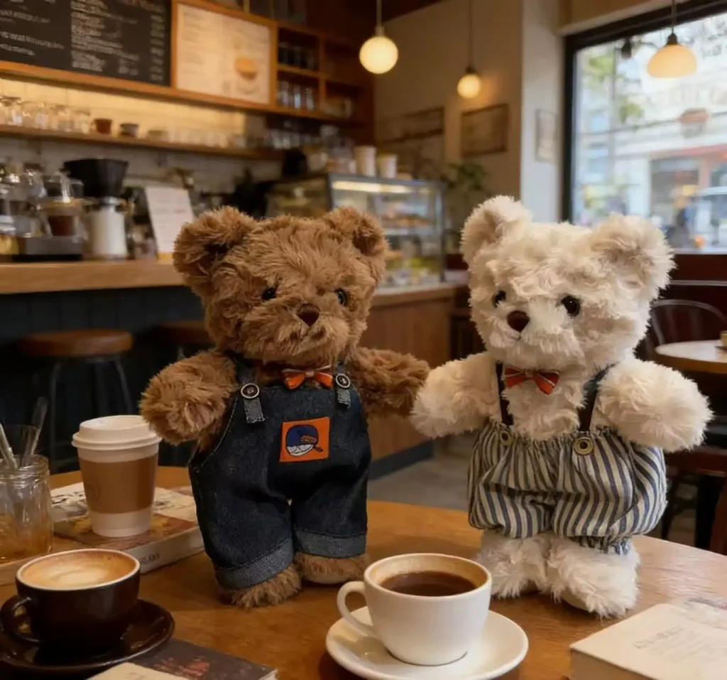 Cute vintage sweater bear doll 01