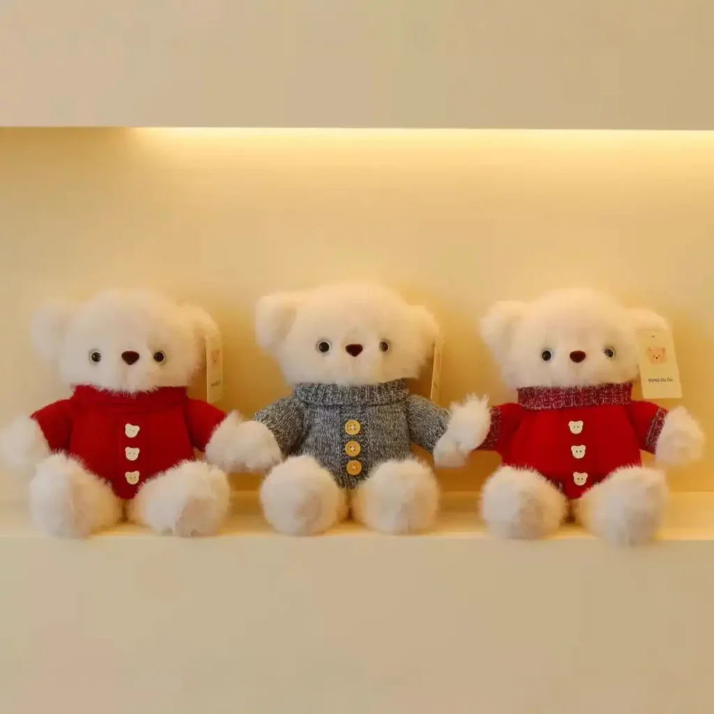 Cute vintage sweater bear doll 02