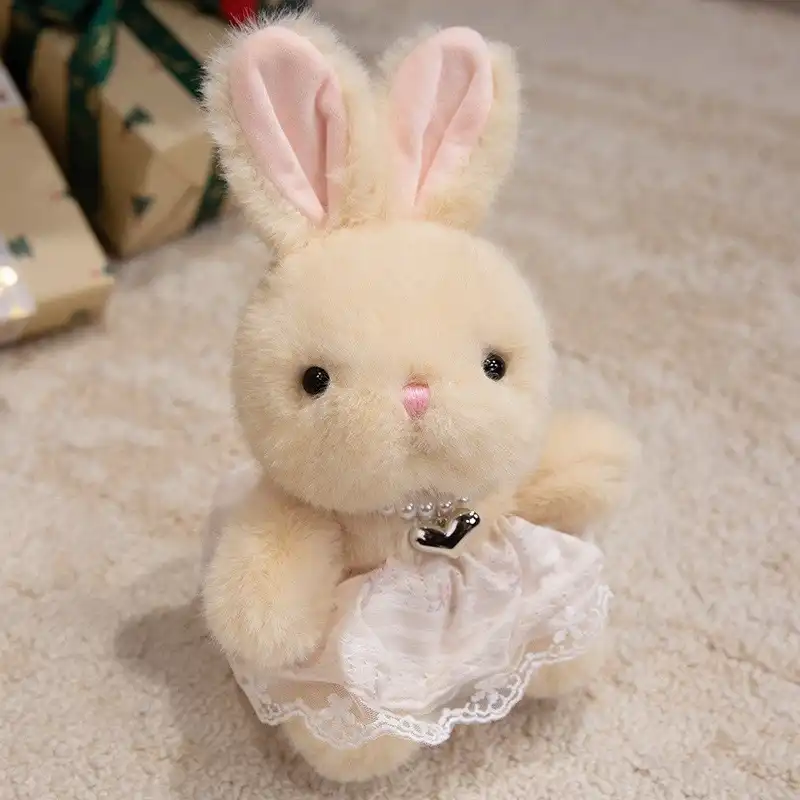 Rabbit Doll in Floral Skirt 06