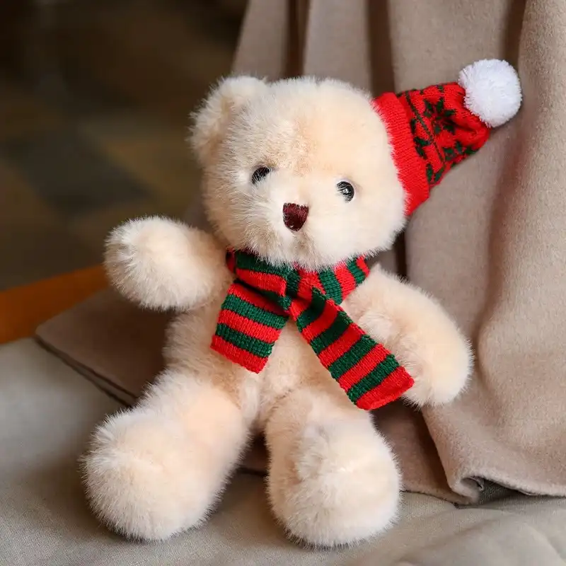 Scarf Christmas Hat Teddy Bear Doll 02