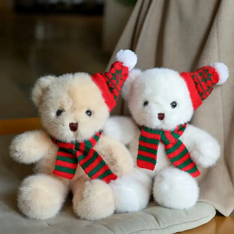 Scarf Christmas Hat Teddy Bear Doll 04