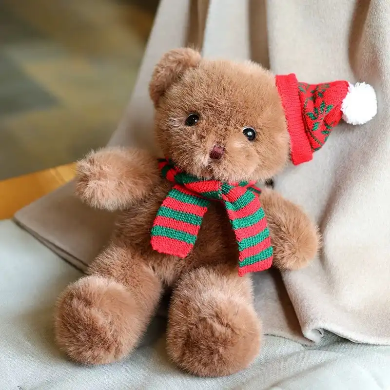 Scarf Christmas Hat Teddy Bear Doll 05